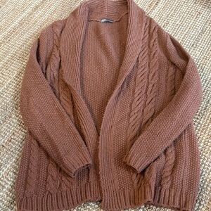 ASOS Brown Cable Knit Cardigan